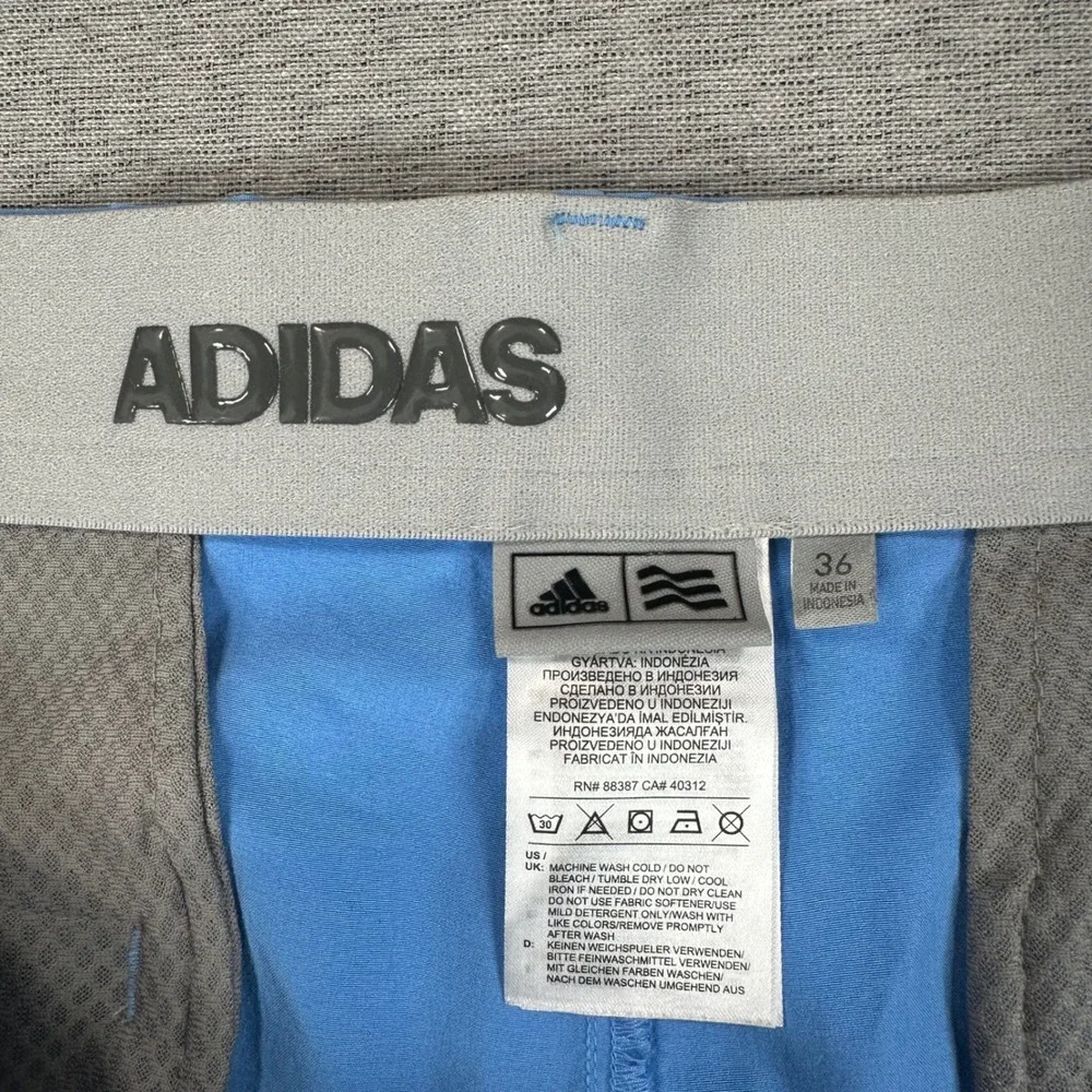 Adidas Golf Shorts Mens 36 Blue Recycled Polyester Spandex Performance Stretch